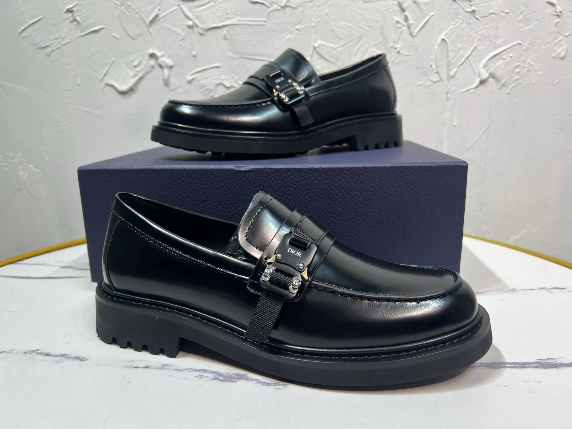P780 2025 latest Dior/Dior men's logo leather shoes, buckled GRANVILLE moccasin loafers, imported cowhide open edge beads, cowhide lining, full package, code number 39-46